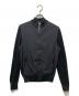 HERNO（ヘルノ）の古着「ストレッチナイロン×ワッフルニット ハイブリッドブルゾン 70909-67833-3」｜ブラック