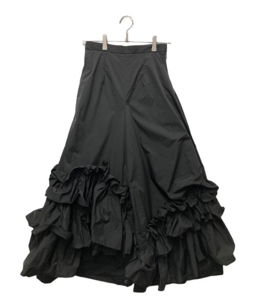 ENFOLD（エンフォルド）ENFOLD (エンフォルド) フリルデザインパンツ 300ES331-0310 ブラック サイズ:36の古着・服飾アイテム
