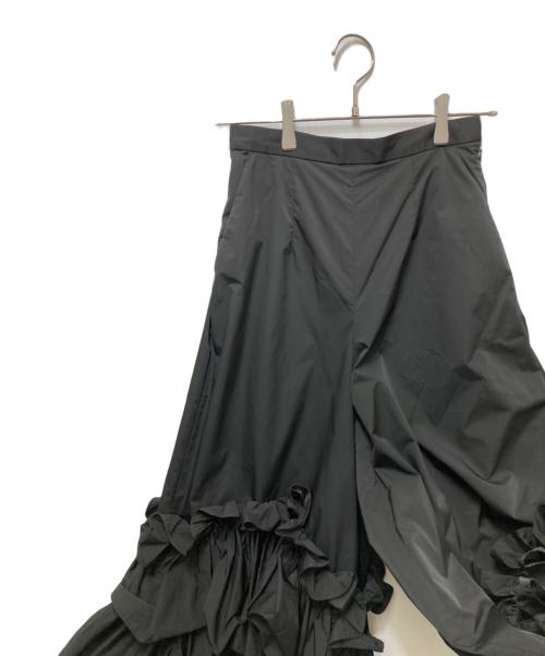 ENFOLD（エンフォルド）ENFOLD (エンフォルド) フリルデザインパンツ 300ES331-0310 ブラック サイズ:36の古着・服飾アイテム