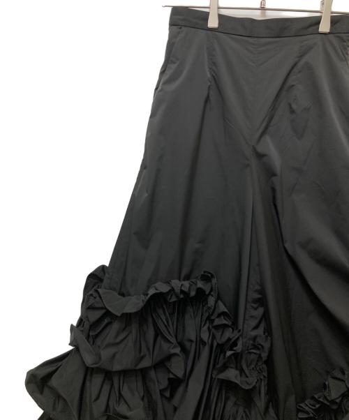 ENFOLD（エンフォルド）ENFOLD (エンフォルド) フリルデザインパンツ 300ES331-0310 ブラック サイズ:36の古着・服飾アイテム