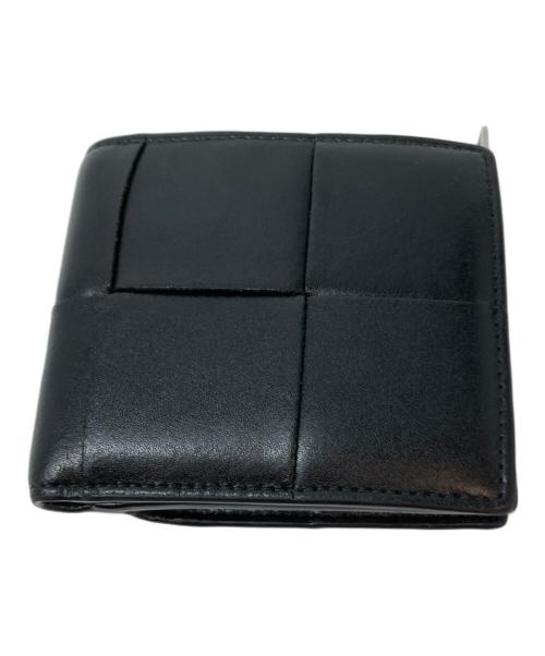 BOTTEGA VENETA（ボッテガベネタ）BOTTEGA VENETA (ボッテガベネタ) カセット マキシイントレチャート  / 2つ折財布 ブラックの古着・服飾アイテム