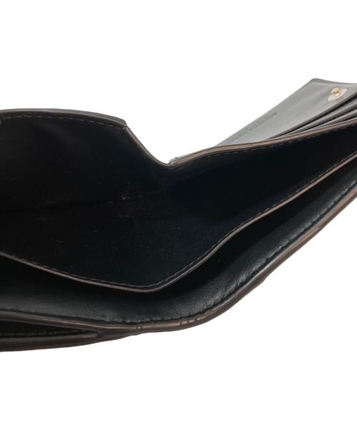 BOTTEGA VENETA（ボッテガベネタ）BOTTEGA VENETA (ボッテガベネタ) カセット マキシイントレチャート  / 2つ折財布 ブラックの古着・服飾アイテム