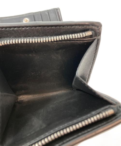 BOTTEGA VENETA（ボッテガベネタ）BOTTEGA VENETA (ボッテガベネタ) カセット マキシイントレチャート  / 2つ折財布 ブラックの古着・服飾アイテム
