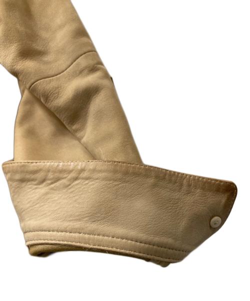 AURALEE（オーラリー）AURALEE (オーラリー) NUBUCK LEATHER BIG SHIRTS ヌバックレザービッグシャツ ブラウン サイズ:４の古着・服飾アイテム