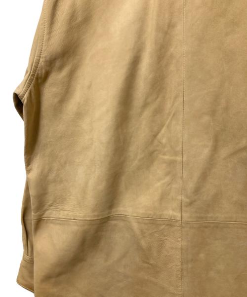 AURALEE（オーラリー）AURALEE (オーラリー) NUBUCK LEATHER BIG SHIRTS ヌバックレザービッグシャツ ブラウン サイズ:４の古着・服飾アイテム