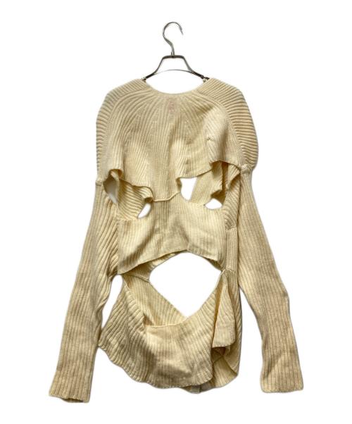 FETICO（フェティコ）FETICO (フェティコ) ボンテージニットカーディガン ベージュ サイズ:Freeの古着・服飾アイテム