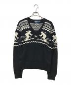 POLO BY RALPH LAURENポロ バイ ラルフローレン）の古着「カシミヤ混Vネックニット」｜ブラック