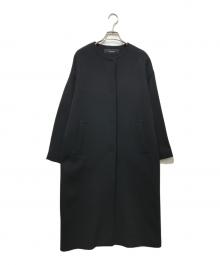 JOURNAL STANDARD（ジャーナルスタンダード）の古着「22AW スーパー140ビーバーノーカラーコート 22020400903040」｜ブラック