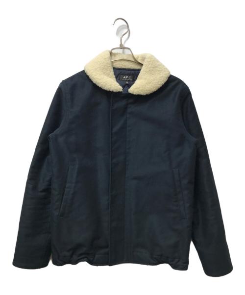 A.P.C.（アーペーセー）A.P.C. (アーペーセー) 襟ボアジャケット ネイビー サイズ:XSの古着・服飾アイテム