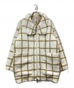 Ameriアメリ）の古着「UND WINDOWPANE ZIPUP MIDI COAT」｜ホワイト