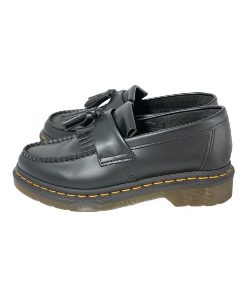 Dr.Martens（ドクターマーチン）Dr.Martens (ドクターマーチン) ADRIAN イエローステッチタッセルローファー ブラック サイズ:UK4の古着・服飾アイテム