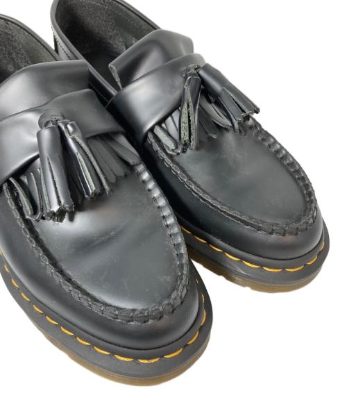 Dr.Martens（ドクターマーチン）Dr.Martens (ドクターマーチン) ADRIAN イエローステッチタッセルローファー ブラック サイズ:UK4の古着・服飾アイテム