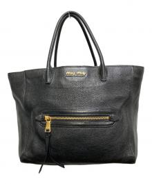 MIU MIU（ミュウミュウ）の古着「マドラス2WAYショルダーバッグ / 5E165D」｜ブラック