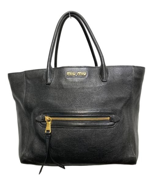 MIU MIU（ミュウミュウ）MIU MIU (ミュウミュウ) マドラス2WAYショルダーバッグ / 5E165D ブラックの古着・服飾アイテム