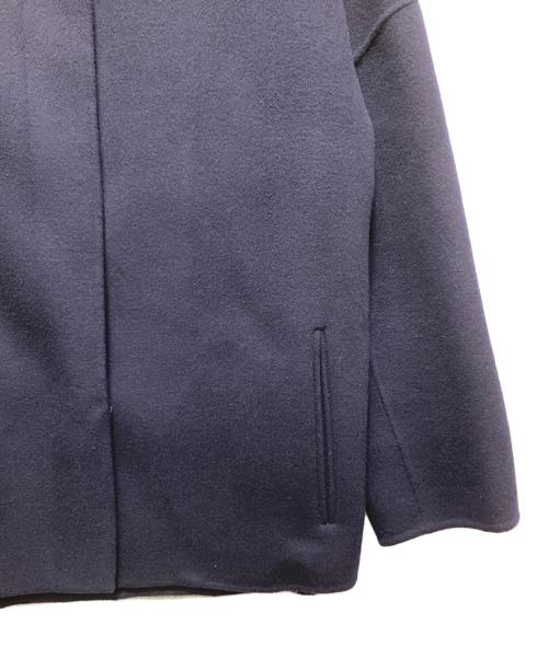 YONFA（ヨンファ）YONFA (ヨンファ) ウール ノーカラーコート ネイビー サイズ:Fの古着・服飾アイテム