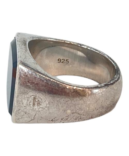 TOM WOOD（トムウッド）TOM WOOD (トムウッド) Cushion Blue Hawk Eye(クッションブルーホークアイ) / リング 指輪 / Silver925 ブラック サイズ:50の古着・服飾アイテム