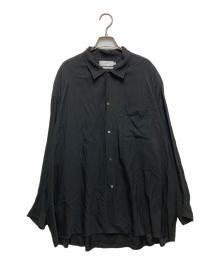 Graphpaper（グラフペーパー）の古着「Viscose Cupro O23SS versized Sleeping Shirt(ヴィスコースキュプラ オーバーサイズシャツ) / GM231-50017」｜ブラック