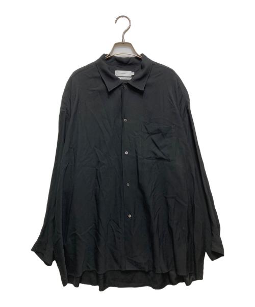 Graphpaper（グラフペーパー）Graphpaper (グラフペーパー) Viscose Cupro O23SS versized Sleeping Shirt(ヴィスコースキュプラ オーバーサイズシャツ) / GM231-50017 ブラック サイズ:1の古着・服飾アイテム