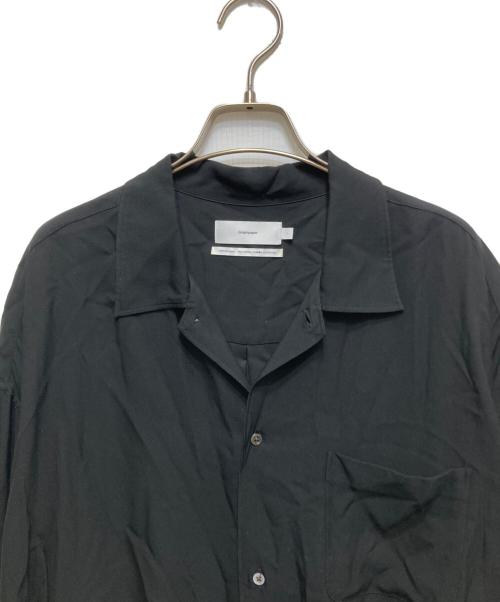 Graphpaper（グラフペーパー）Graphpaper (グラフペーパー) Viscose Cupro O23SS versized Sleeping Shirt(ヴィスコースキュプラ オーバーサイズシャツ) / GM231-50017 ブラック サイズ:1の古着・服飾アイテム