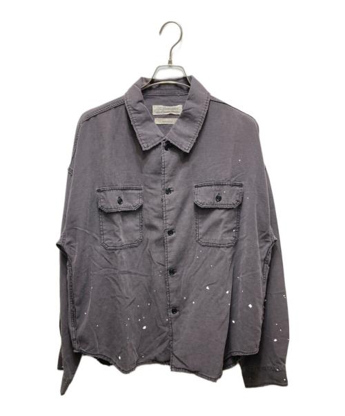 REMI RELIEF（レミレリーフ）REMI RELIEF (レミレリーフ) ワイドミリタリーシャツ ブラウン サイズ:Mの古着・服飾アイテム