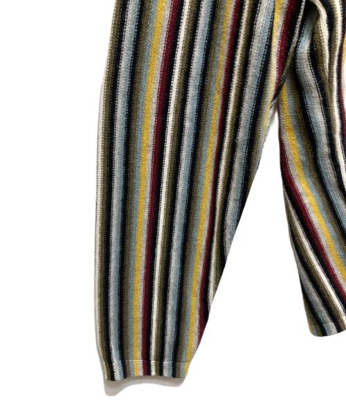 stussy（ステューシー）stussy (ステューシー) Stripe Pattern Cardigan/ストライプパターンカーディガン マルチカラー サイズ:Lの古着・服飾アイテム