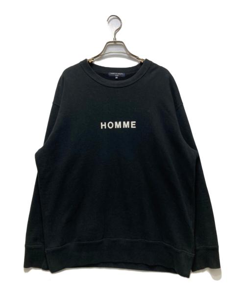 COMME des GARCONS HOMME（コムデギャルソン オム）COMME des GARCONS HOMME (コムデギャルソン オム) 綿裏毛 クルーネックスウェット ブラック サイズ:Mの古着・服飾アイテム