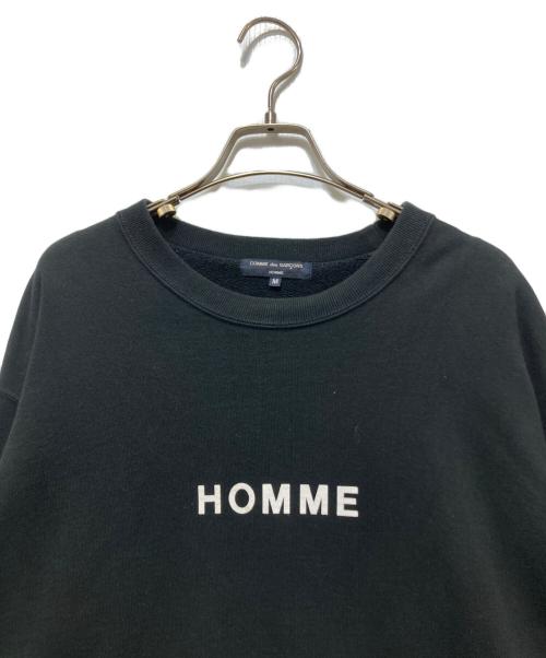 COMME des GARCONS HOMME（コムデギャルソン オム）COMME des GARCONS HOMME (コムデギャルソン オム) 綿裏毛 クルーネックスウェット ブラック サイズ:Mの古着・服飾アイテム