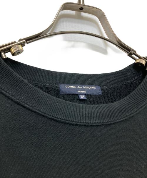 COMME des GARCONS HOMME（コムデギャルソン オム）COMME des GARCONS HOMME (コムデギャルソン オム) 綿裏毛 クルーネックスウェット ブラック サイズ:Mの古着・服飾アイテム