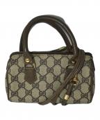 GUCCIグッチ）の古着「GGキャンバス 2WAYナノボストンバッグ　OLD GUCCI」｜ブラウン