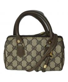 GUCCI（グッチ）の古着「GGキャンバス 2WAYナノボストンバッグ　OLD GUCCI」｜ブラウン
