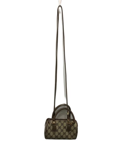 GUCCI（グッチ）GUCCI (グッチ) GGキャンバス 2WAYナノボストンバッグ　OLD GUCCI ブラウンの古着・服飾アイテム