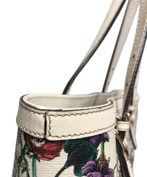 GUCCI（グッチ）GUCCI (グッチ) フローラ インフィニティ ミディアム トート ホワイトの古着・服飾アイテム