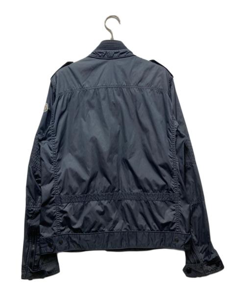 MONCLER（モンクレール）MONCLER (モンクレール) MAXIMILIEN / マキシミリアン ナイロン シングルライダースジャケット 210914105305 53106 ネイビー サイズ:1の古着・服飾アイテム