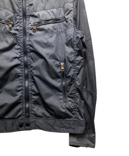 MONCLER（モンクレール）MONCLER (モンクレール) MAXIMILIEN / マキシミリアン ナイロン シングルライダースジャケット 210914105305 53106 ネイビー サイズ:1の古着・服飾アイテム