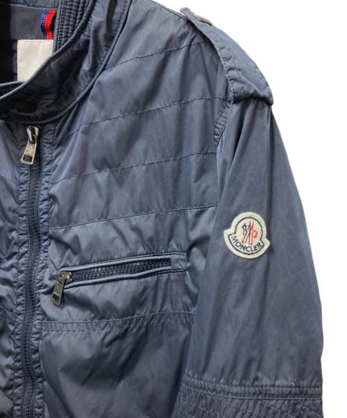 MONCLER（モンクレール）MONCLER (モンクレール) MAXIMILIEN / マキシミリアン ナイロン シングルライダースジャケット 210914105305 53106 ネイビー サイズ:1の古着・服飾アイテム