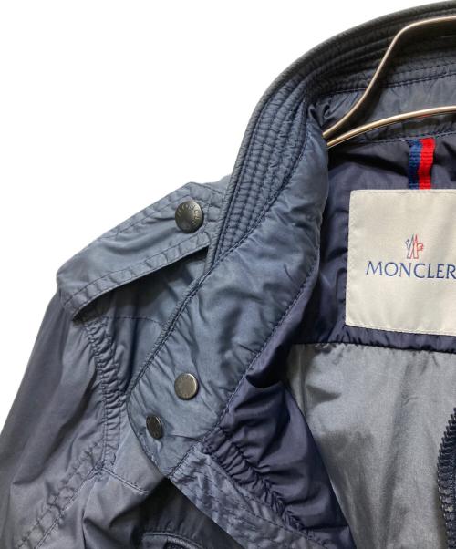 MONCLER（モンクレール）MONCLER (モンクレール) MAXIMILIEN / マキシミリアン ナイロン シングルライダースジャケット 210914105305 53106 ネイビー サイズ:1の古着・服飾アイテム