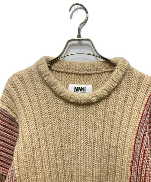 MM6 Maison Margiela（エムエムシックスメゾンマルジェラ）MM6 Maison Margiela (エムエムシックスメゾンマルジェラ) Sprist Sweater/スプライスド セーター ブラウン サイズ:Mの古着・服飾アイテム