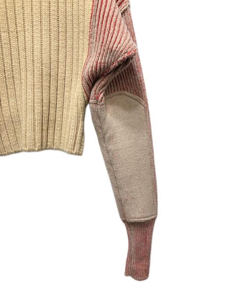 MM6 Maison Margiela（エムエムシックスメゾンマルジェラ）MM6 Maison Margiela (エムエムシックスメゾンマルジェラ) Sprist Sweater/スプライスド セーター ブラウン サイズ:Mの古着・服飾アイテム