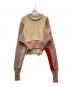 MM6 Maison Margiela（エムエムシックスメゾンマルジェラ）の古着「Sprist Sweater/スプライスド セーター」｜ブラウン