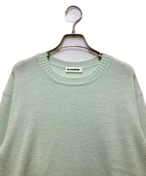 JIL SANDER+（ジルサンダープラス）JIL SANDER+ (ジルサンダープラス) ウール クルーネックニット グリーン サイズ:50の古着・服飾アイテム