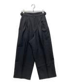 Y-3ワイスリー）の古着「スリーラインロゴワイドロングパンツ HG6121」｜ブラック