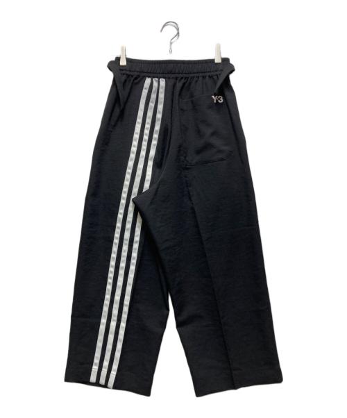 Y-3（ワイスリー）Y-3 (ワイスリー) スリーラインロゴワイドロングパンツ HG6121 ブラック サイズ:XSの古着・服飾アイテム