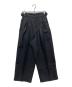 Y-3（ワイスリー）の古着「スリーラインロゴワイドロングパンツ HG6121」｜ブラック
