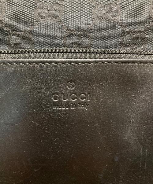 GUCCI（グッチ）GUCCI (グッチ) GGキャンバス トートバッグ　イタリア製　019　0402　　3754 ブラックの古着・服飾アイテム