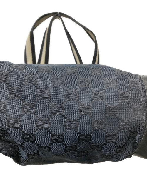 GUCCI（グッチ）GUCCI (グッチ) GGキャンバス トートバッグ　イタリア製　019　0402　　3754 ブラックの古着・服飾アイテム