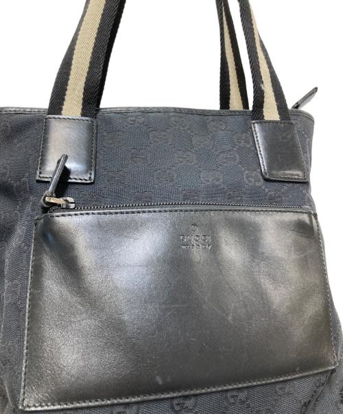 GUCCI（グッチ）GUCCI (グッチ) GGキャンバス トートバッグ　イタリア製　019　0402　　3754 ブラックの古着・服飾アイテム