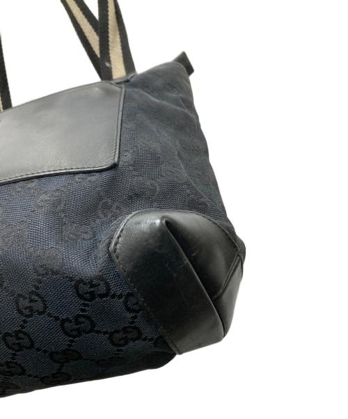GUCCI（グッチ）GUCCI (グッチ) GGキャンバス トートバッグ　イタリア製　019　0402　　3754 ブラックの古着・服飾アイテム