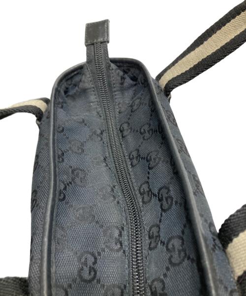 GUCCI（グッチ）GUCCI (グッチ) GGキャンバス トートバッグ　イタリア製　019　0402　　3754 ブラックの古着・服飾アイテム