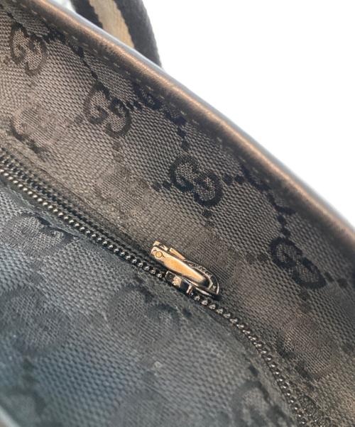 GUCCI（グッチ）GUCCI (グッチ) GGキャンバス トートバッグ　イタリア製　019　0402　　3754 ブラックの古着・服飾アイテム