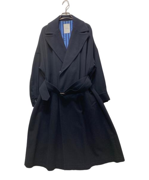 Ujoh（ウジョー）UJOH (ウジョー) ベルテッドウールロングコート　U803-C01-108　SIZE２ ネイビー サイズ:2の古着・服飾アイテム